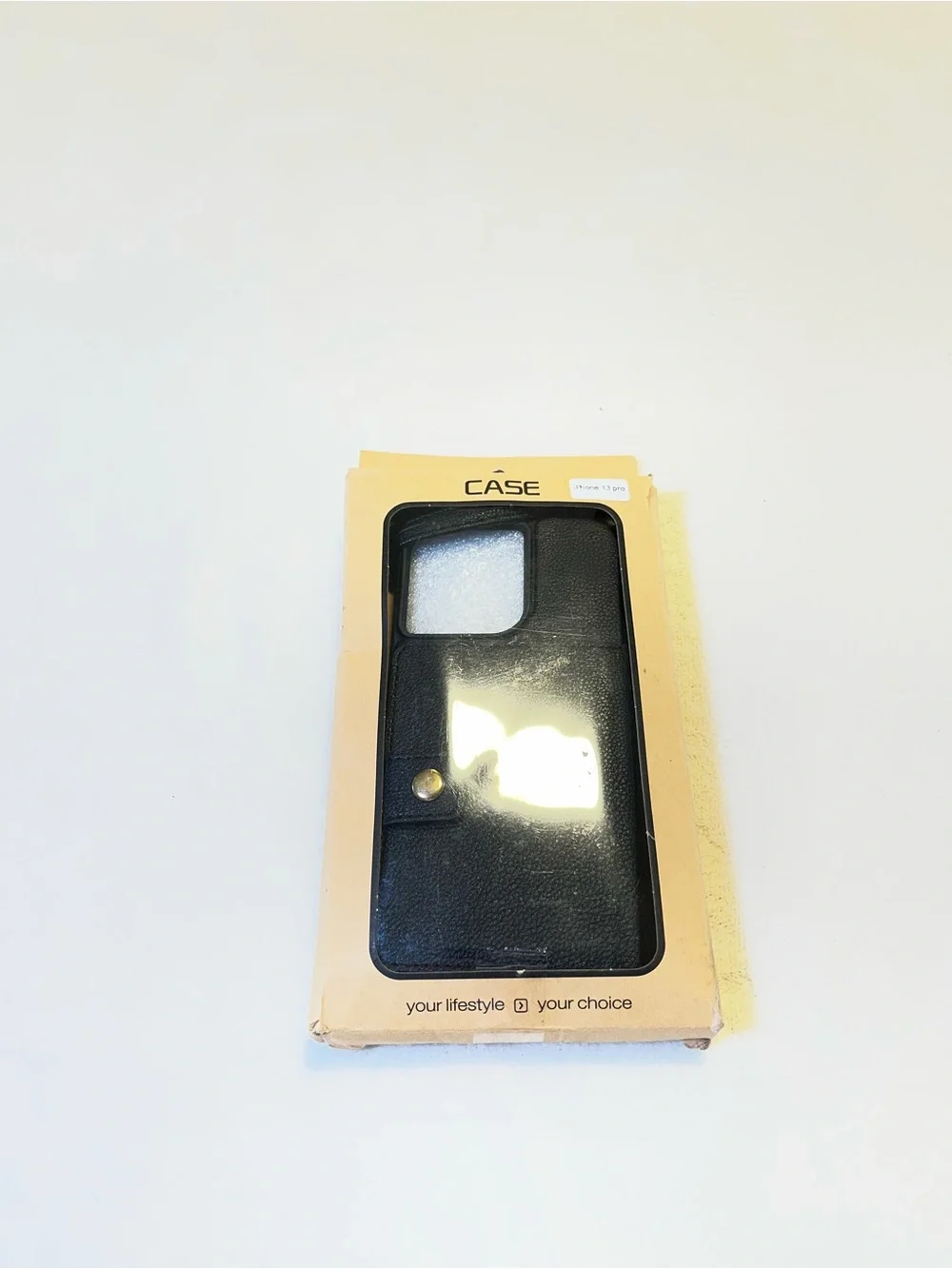 Black Crossbody Wallet Phone Case with Card Holder Strap for iPhone 13 Pro